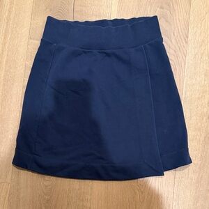 COS Dark Blue Skirt with Ribbed Texture